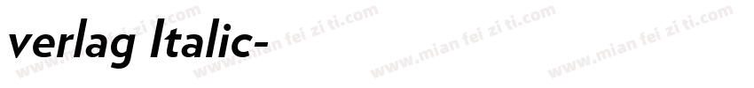 verlag Italic字体转换